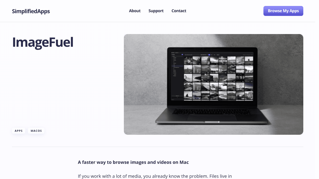 ImageFuel website screenshot