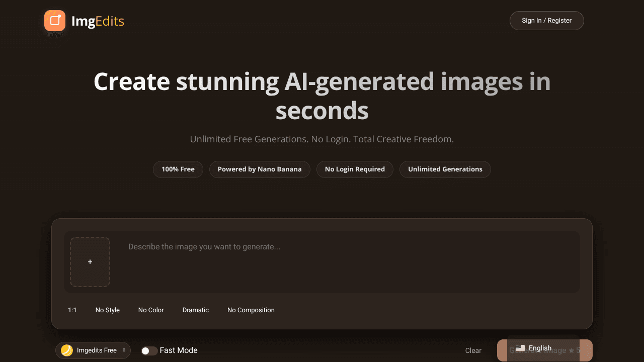 Imgedits website screenshot