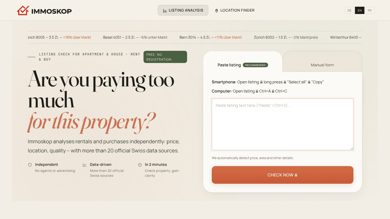 Immoskop website screenshot