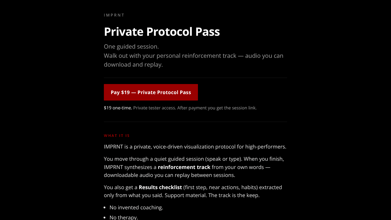 IMPRNT website screenshot