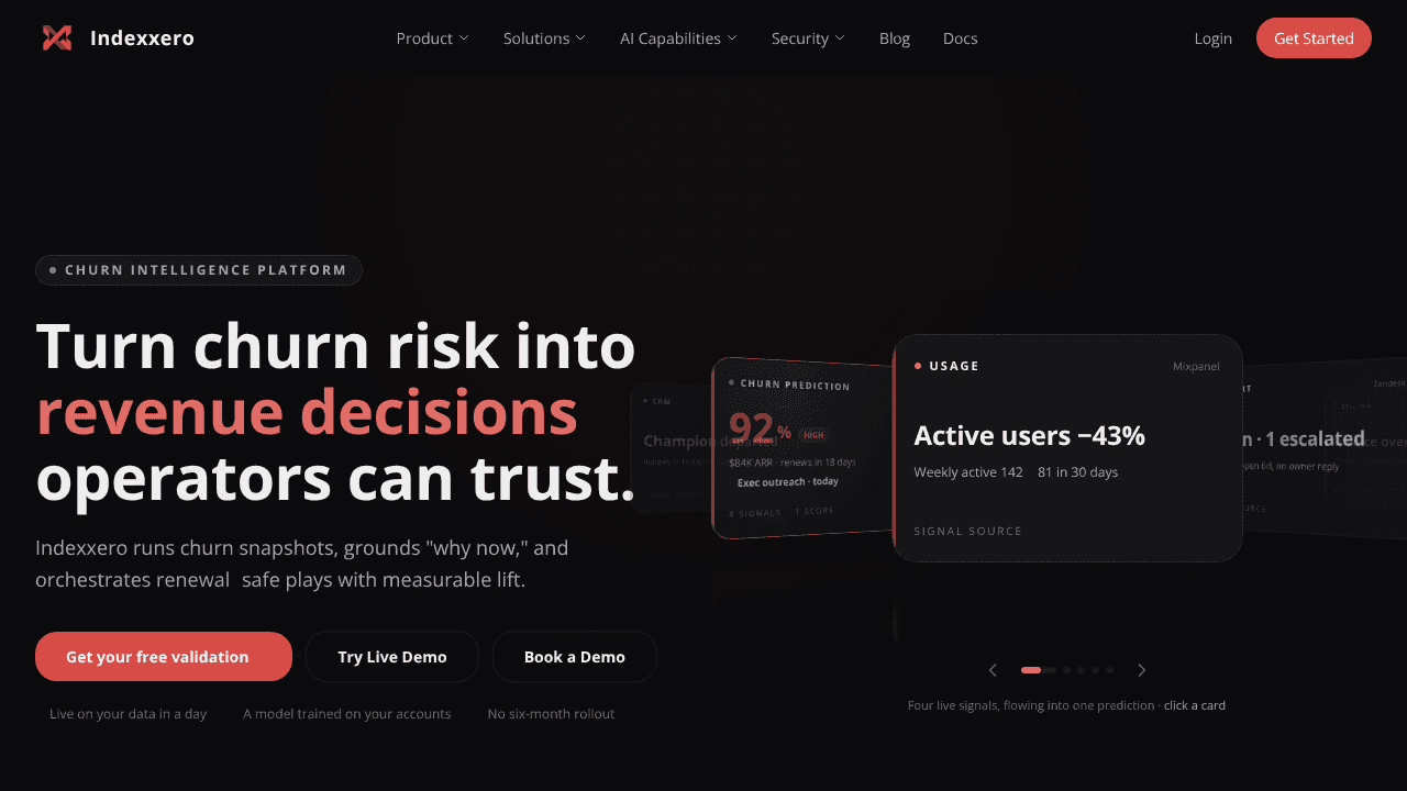 Indexxero website screenshot