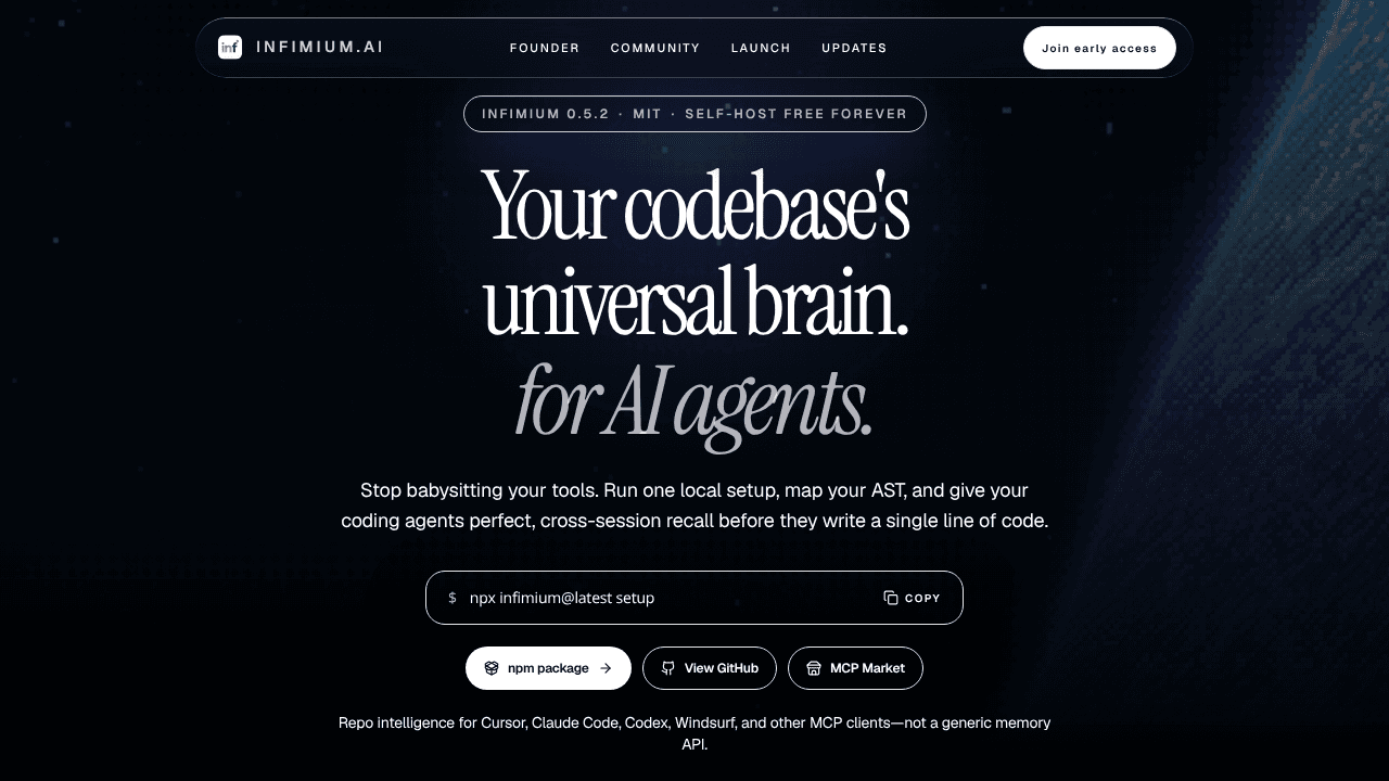 Infimium website screenshot