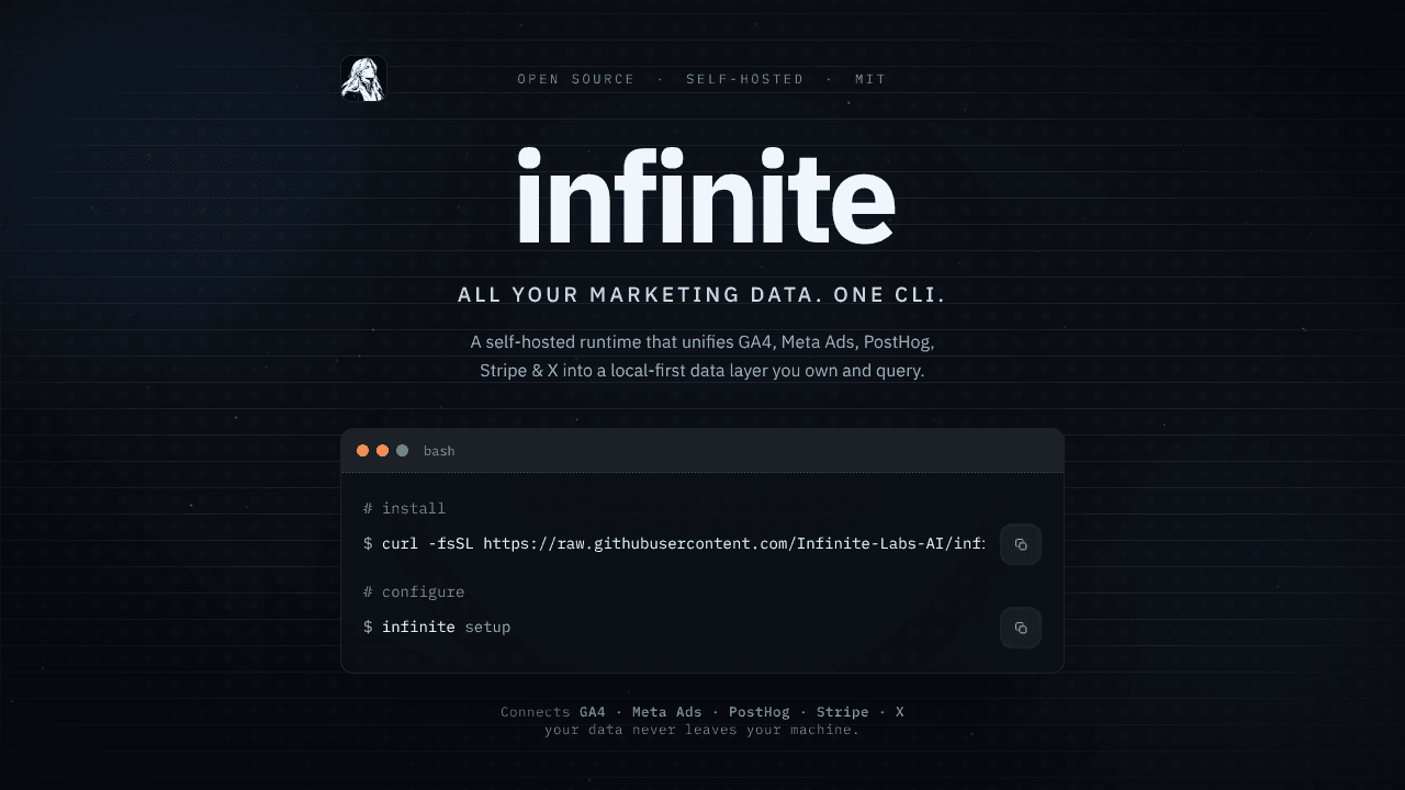Infinite website screenshot