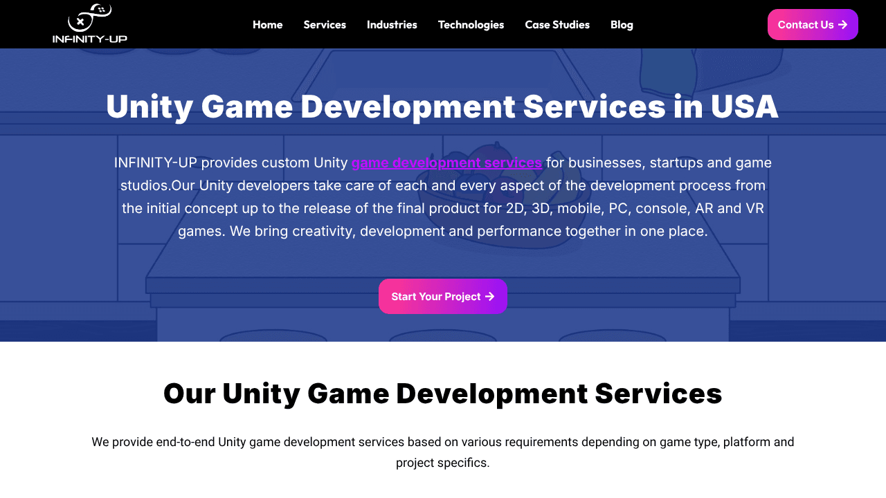 INFINITY-UP website screenshot