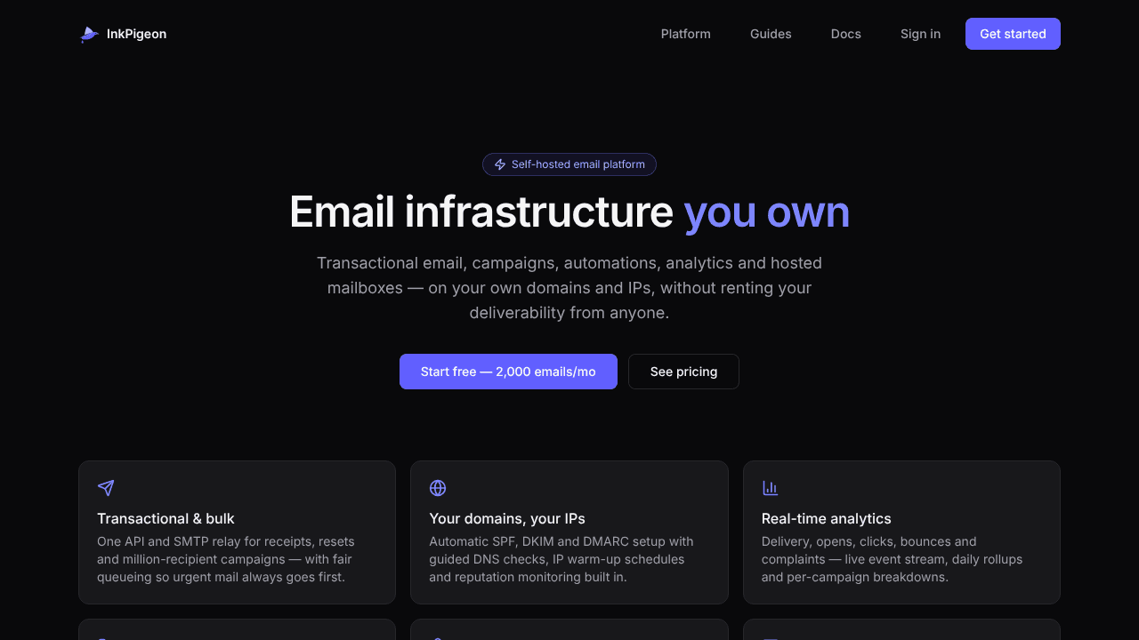 InkPigeon website screenshot