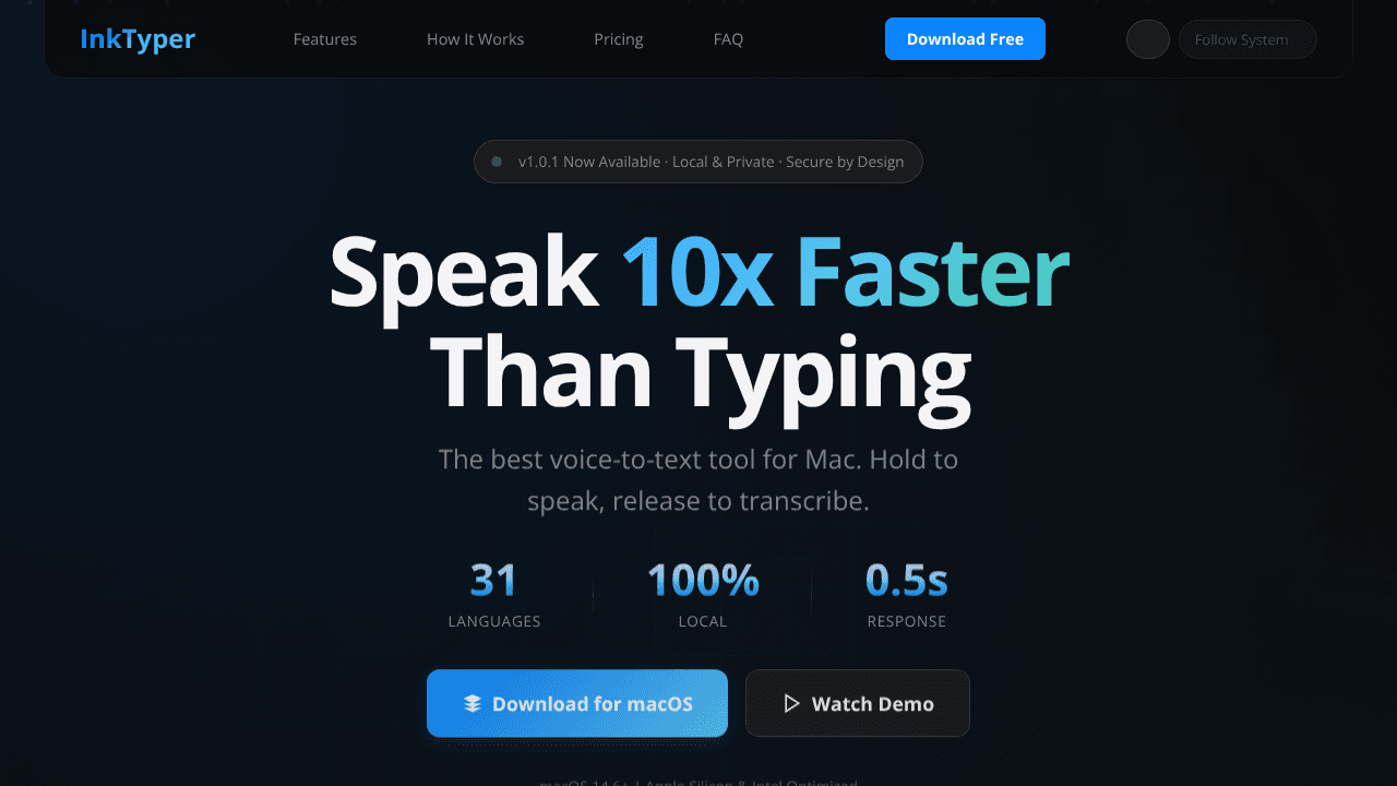 Inktyper website screenshot
