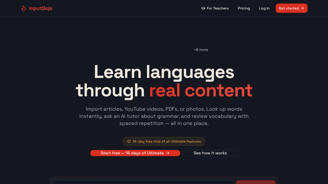 InputDojo website screenshot