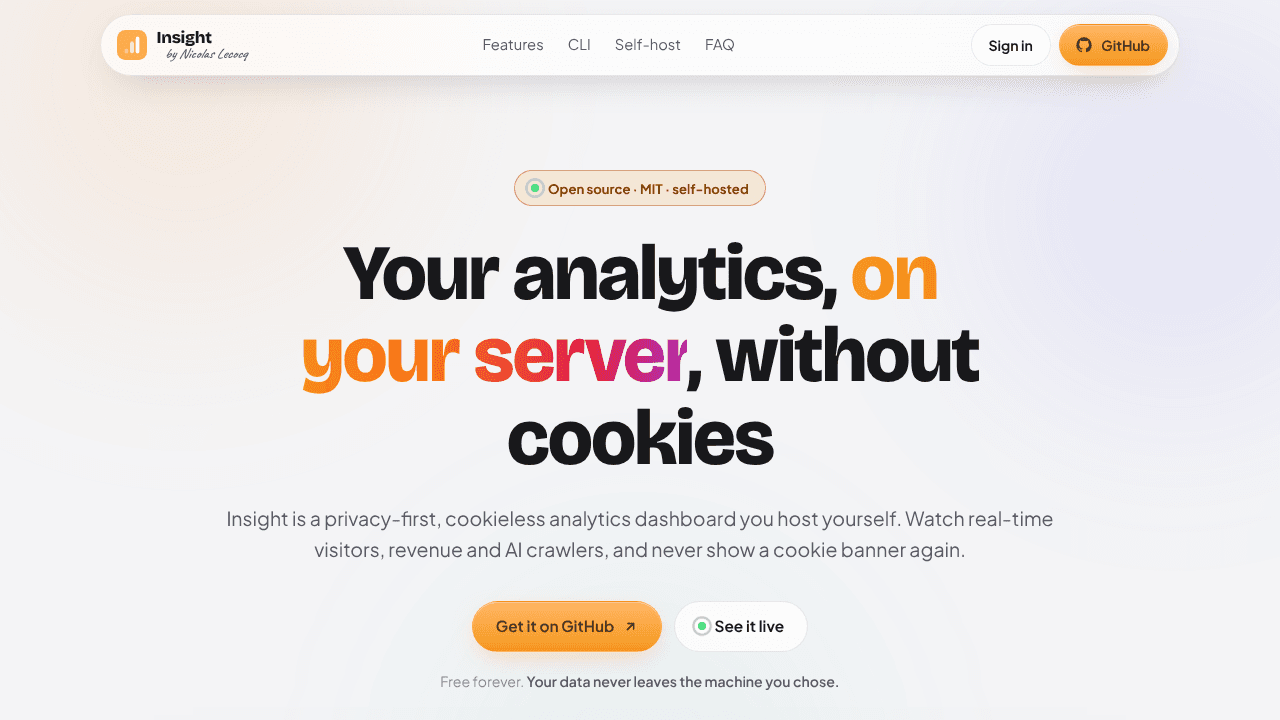Insight website screenshot