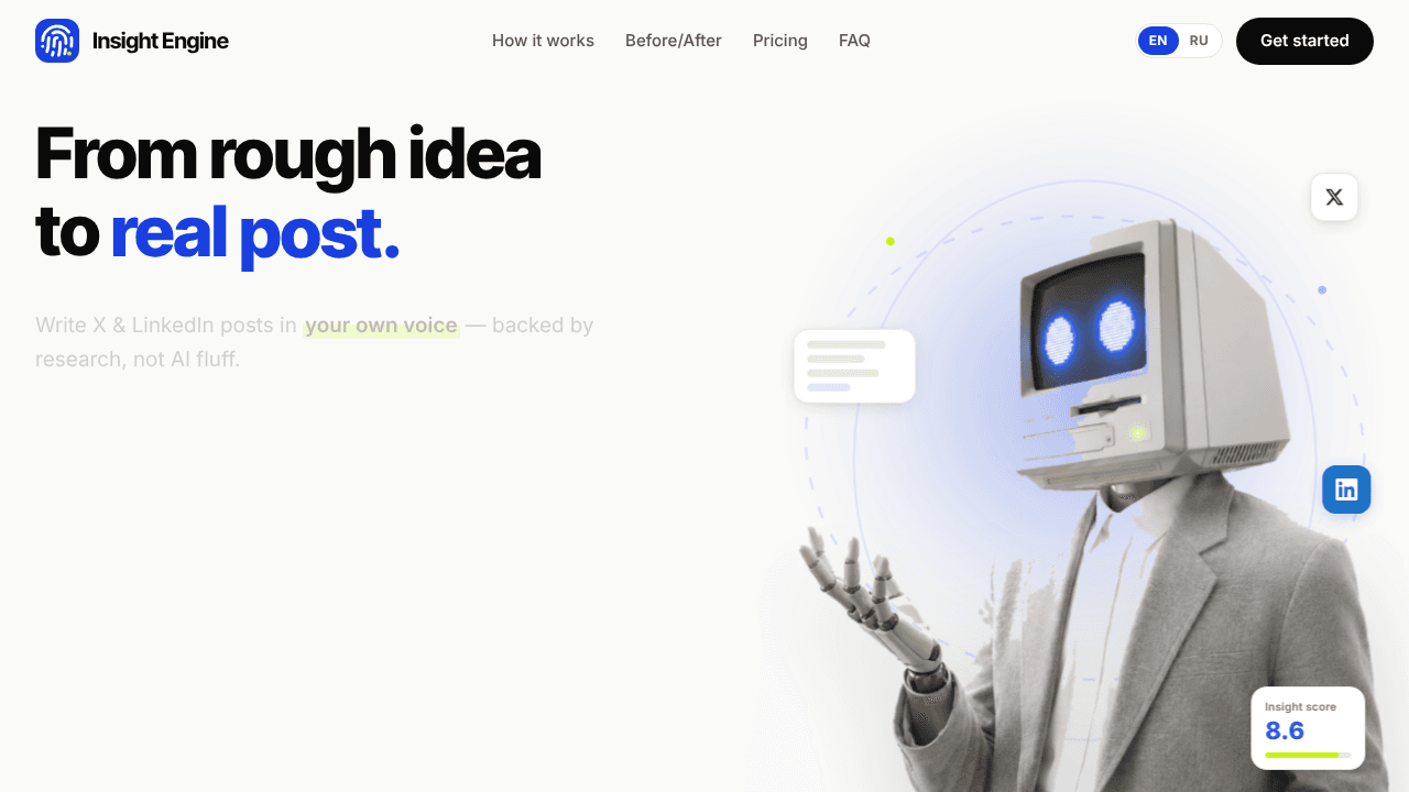 Insight Engine website screenshot