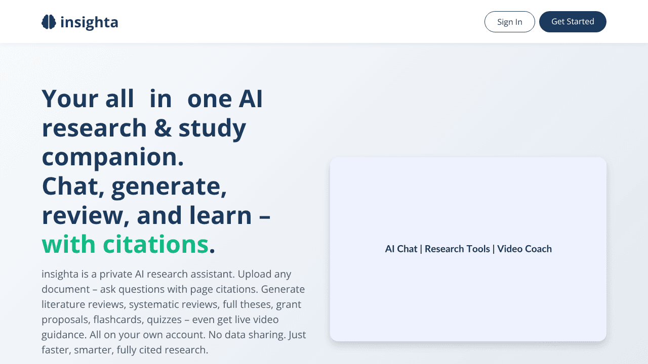insighta website screenshot