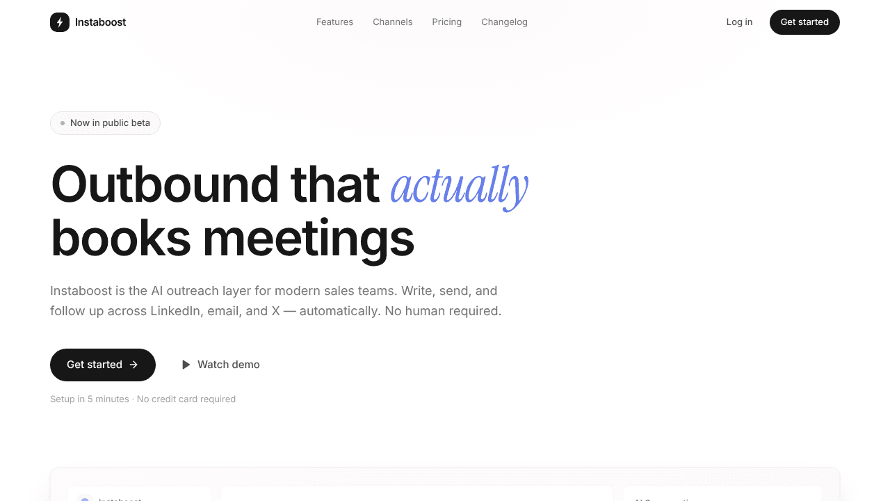 Instaboost website screenshot