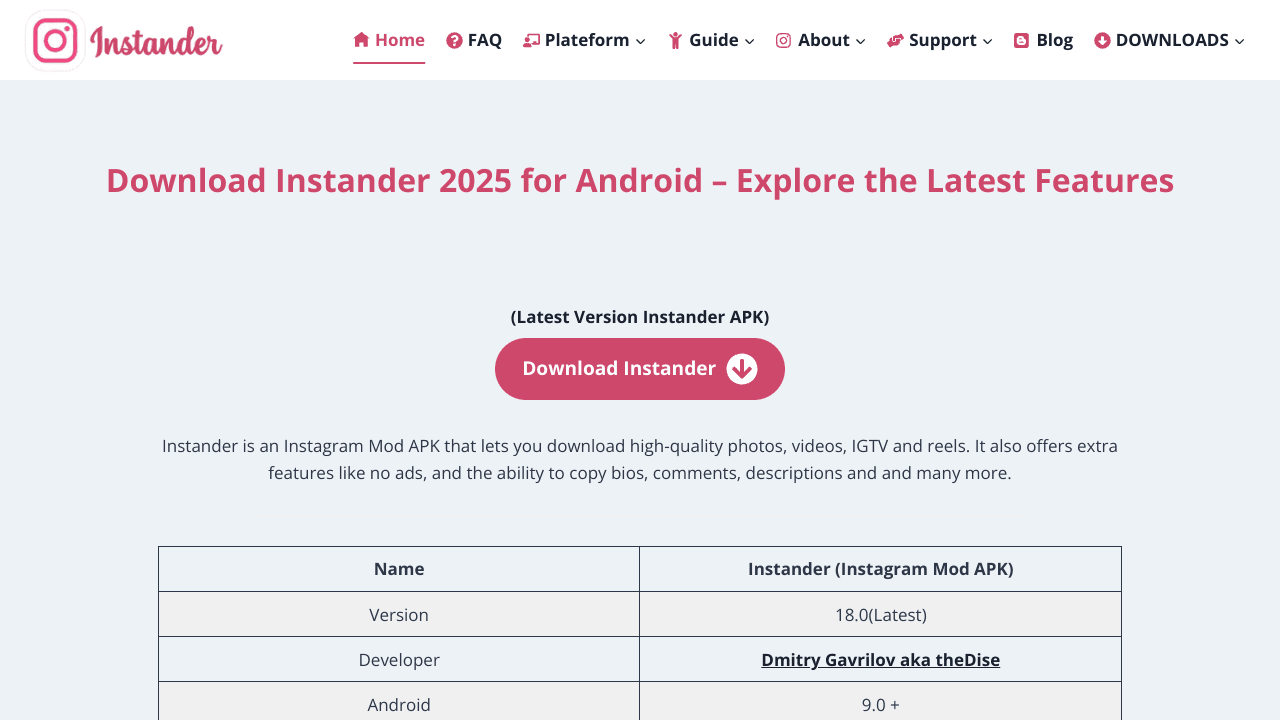 Instander, a Powerful Instagram mod APK