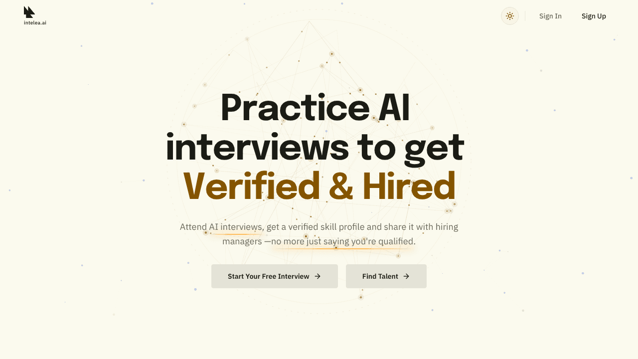 Intelea AI website screenshot