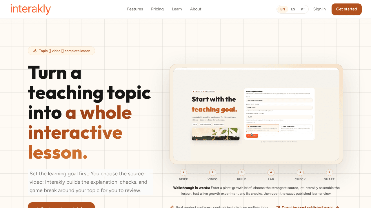 Interakly website screenshot