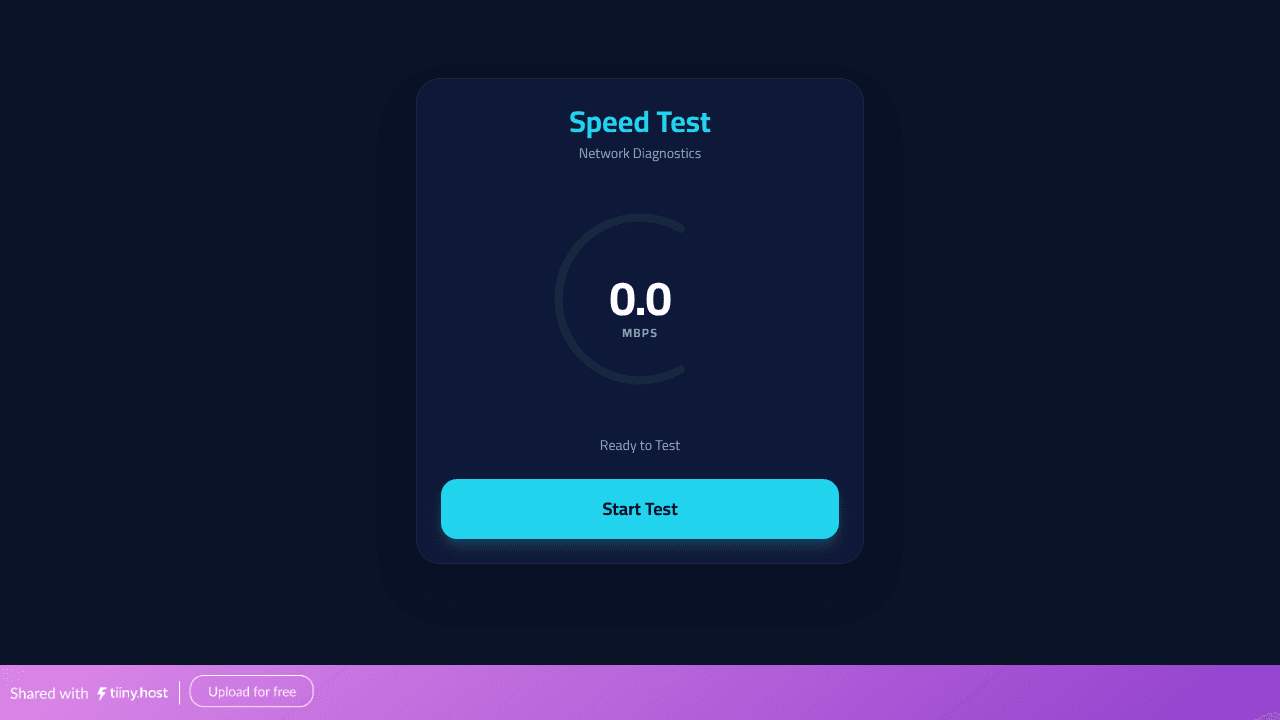 Internet Speed Test website screenshot
