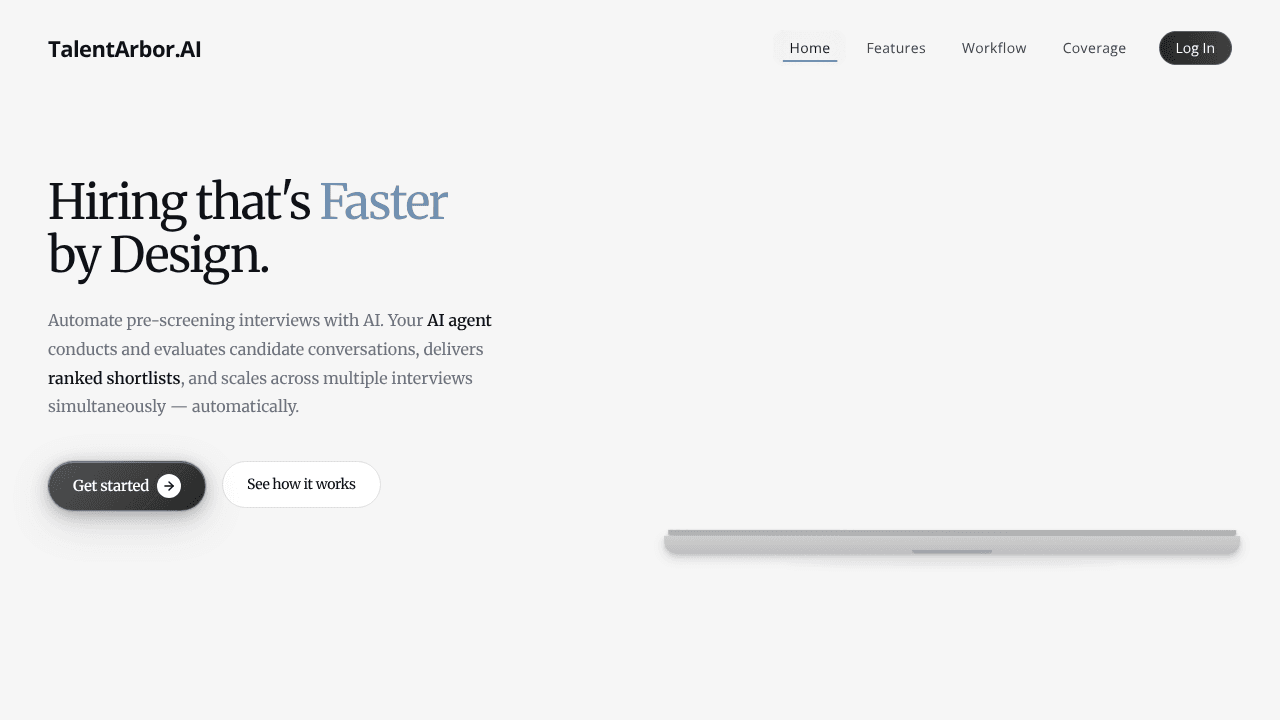 Interview Agent by NexI website screenshot