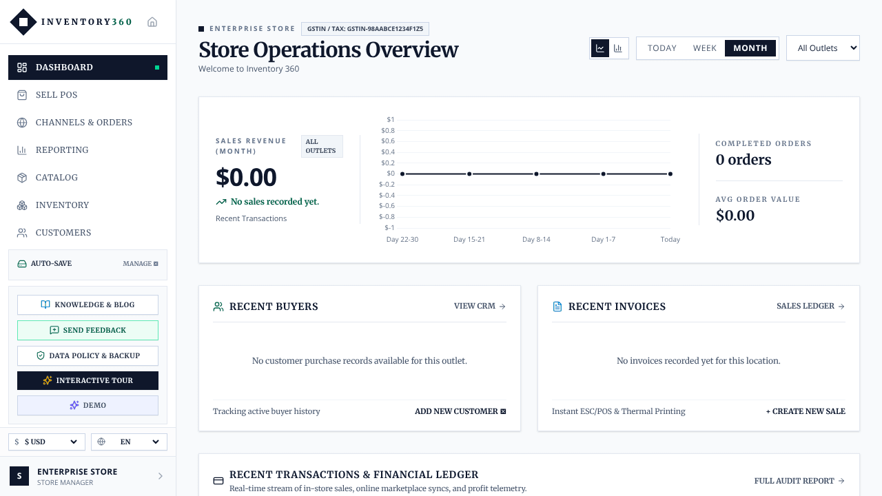 Inventory 360 website screenshot