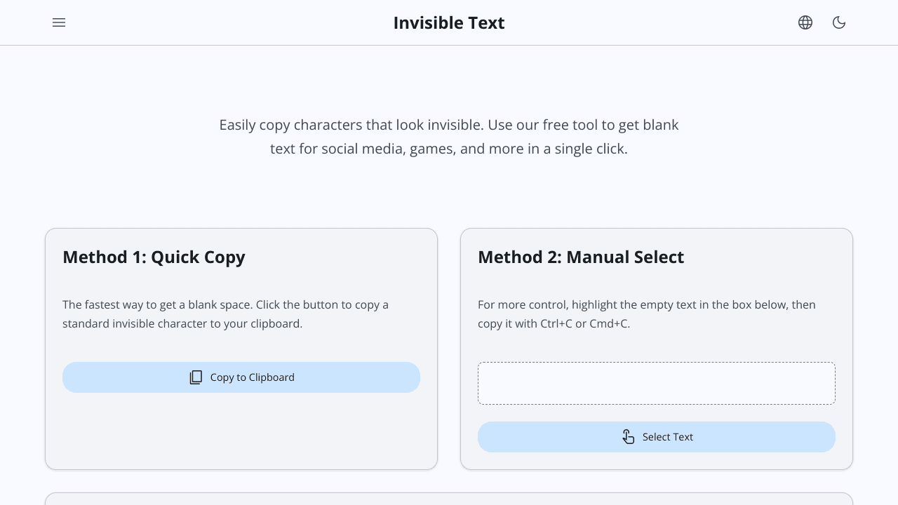 Invisible Text