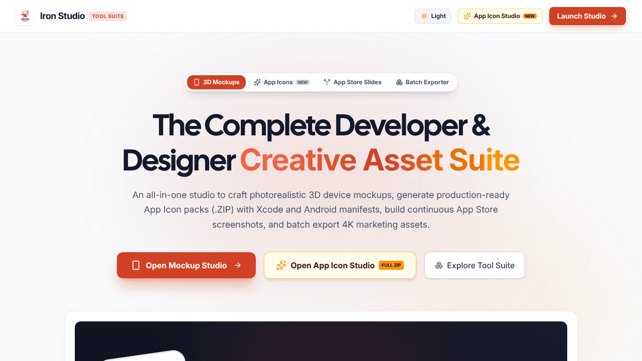Iron Studio website screenshot