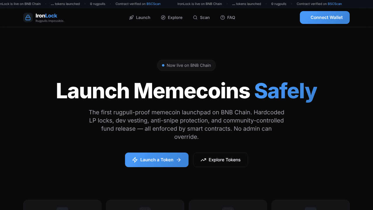IronLock.xyz website screenshot
