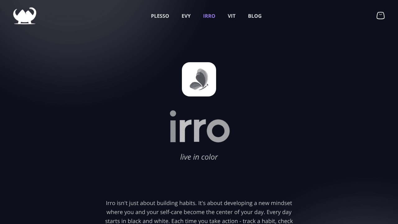 irro website screenshot