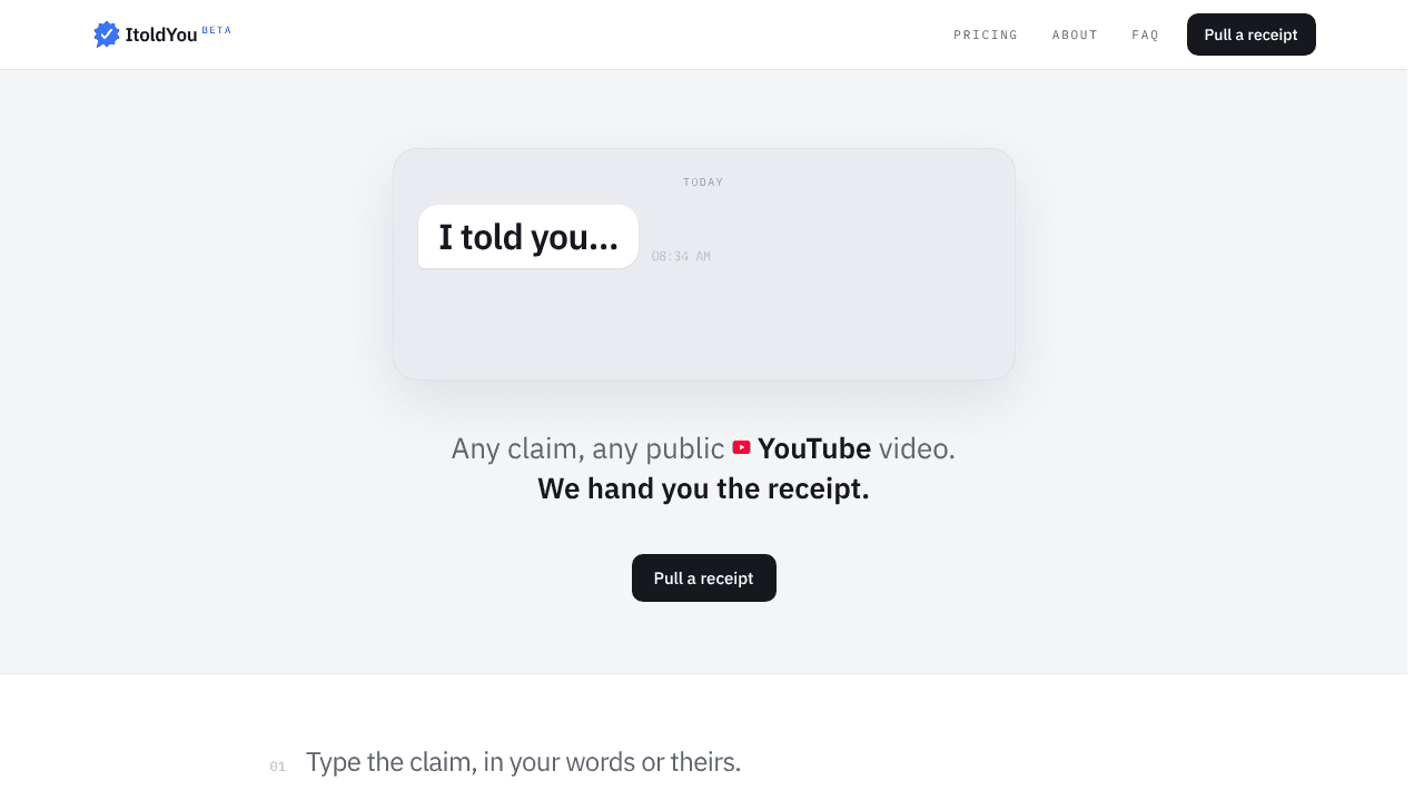 ItoldYou website screenshot