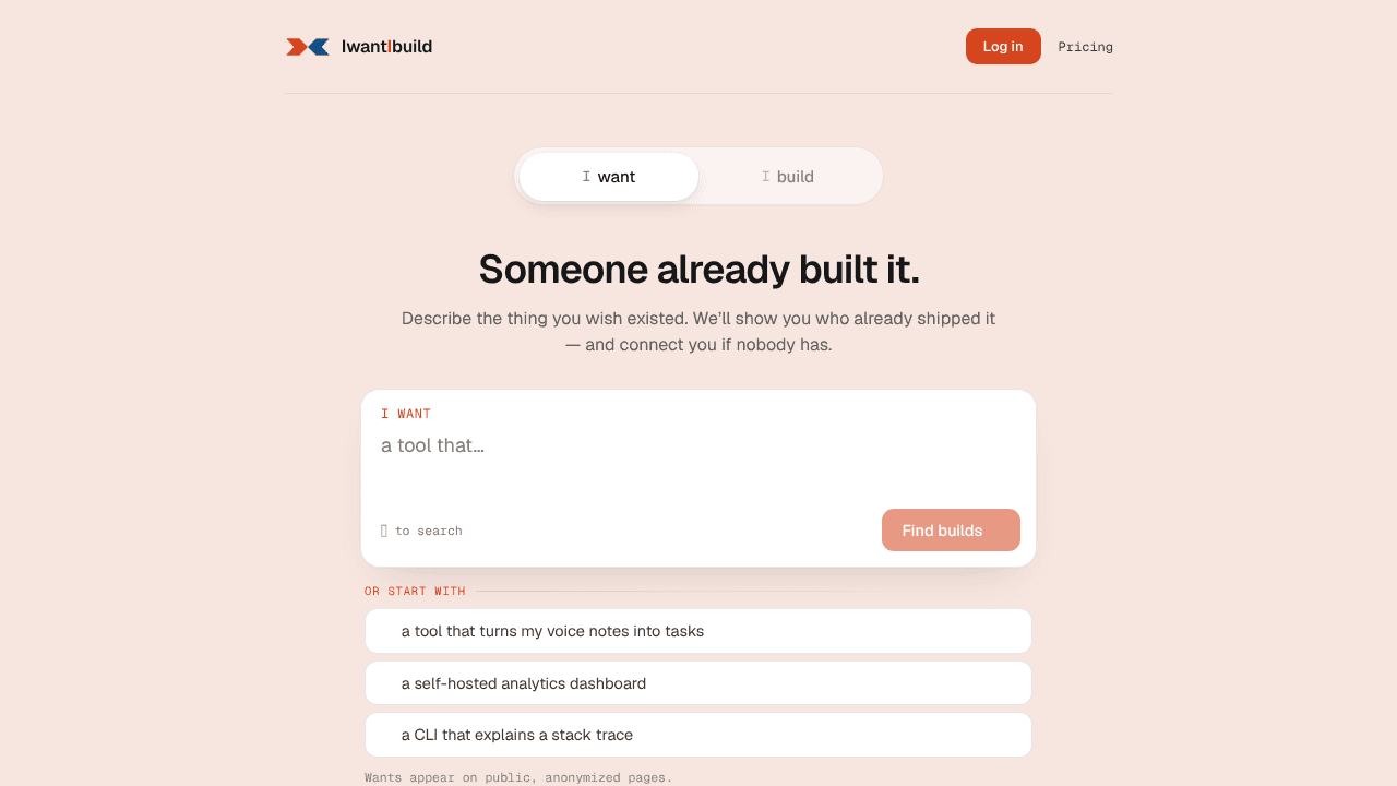 IwantIbuild website screenshot
