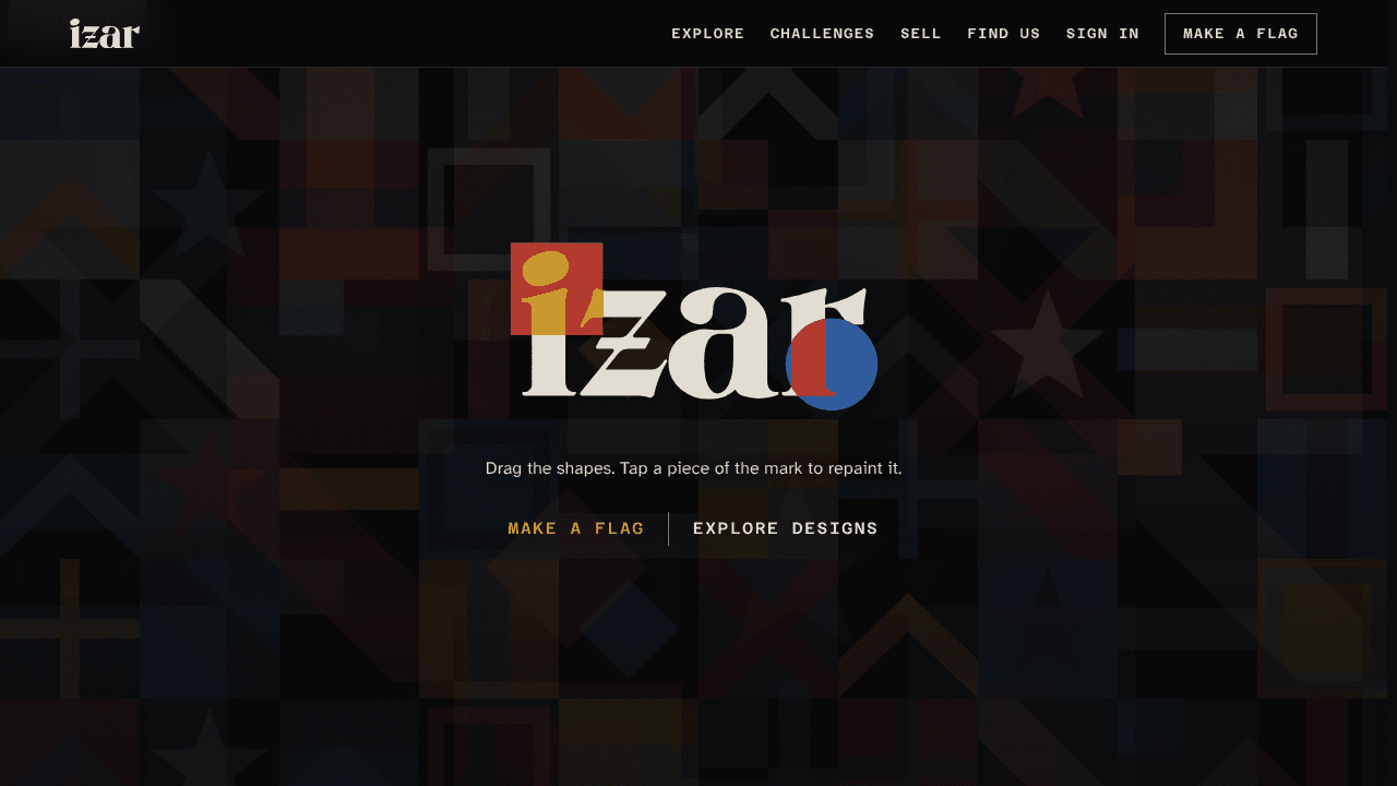 Izar website screenshot