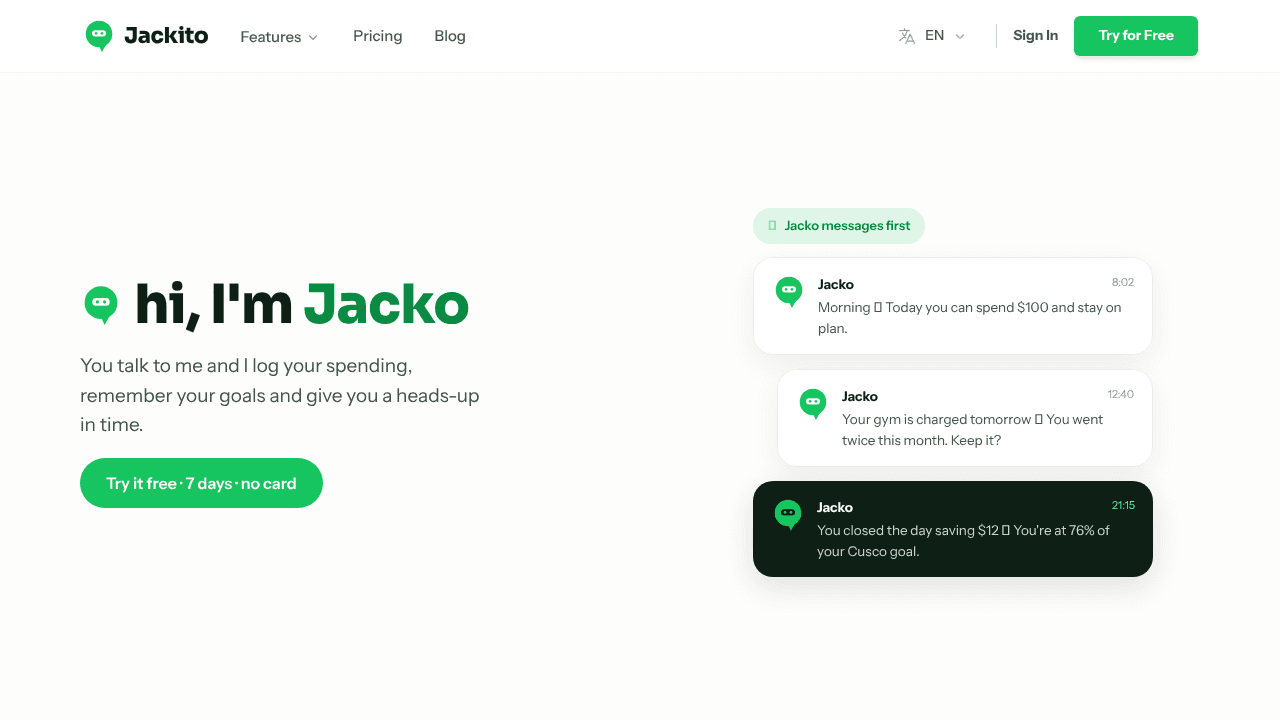 Jackito website screenshot