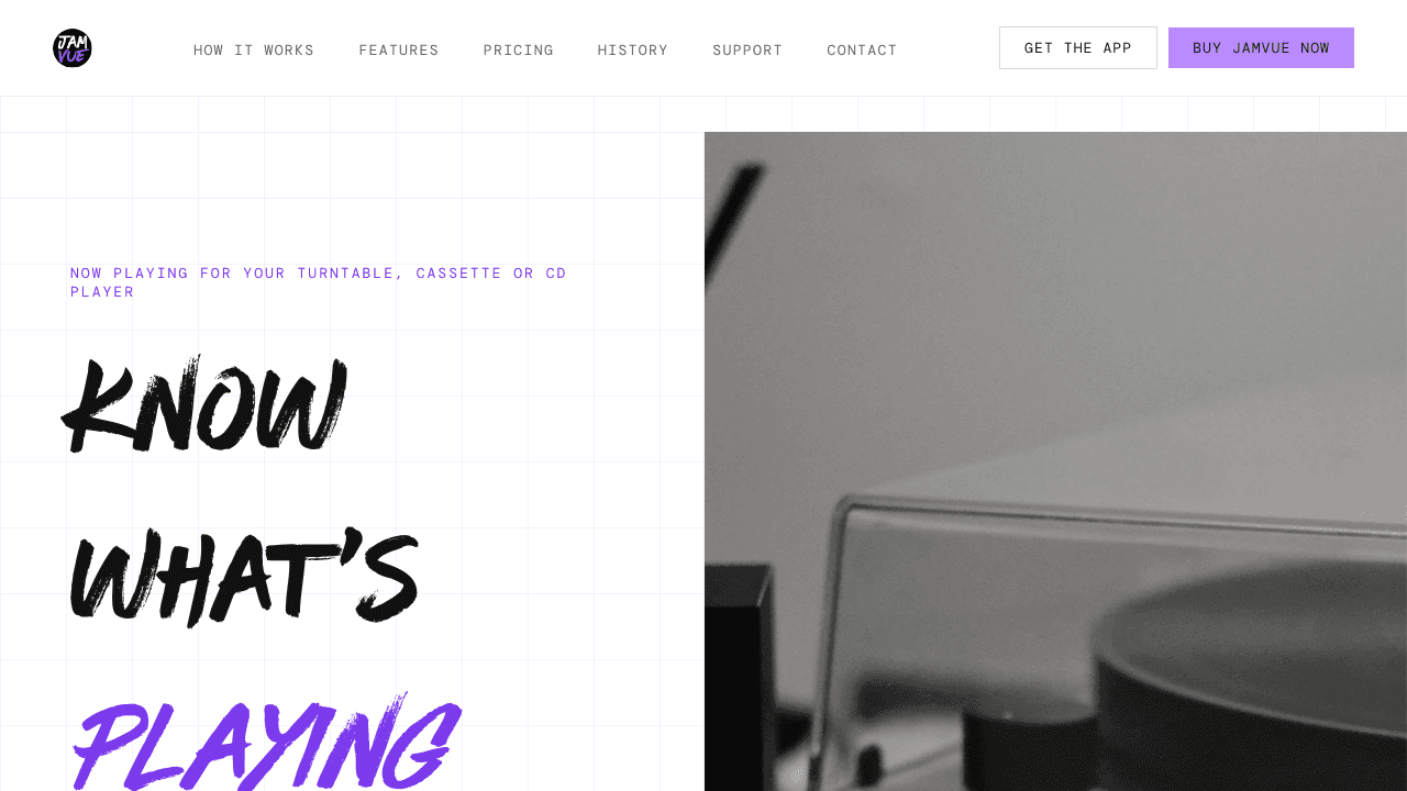 Jamvue website screenshot