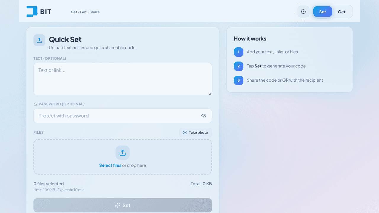 JBit website screenshot