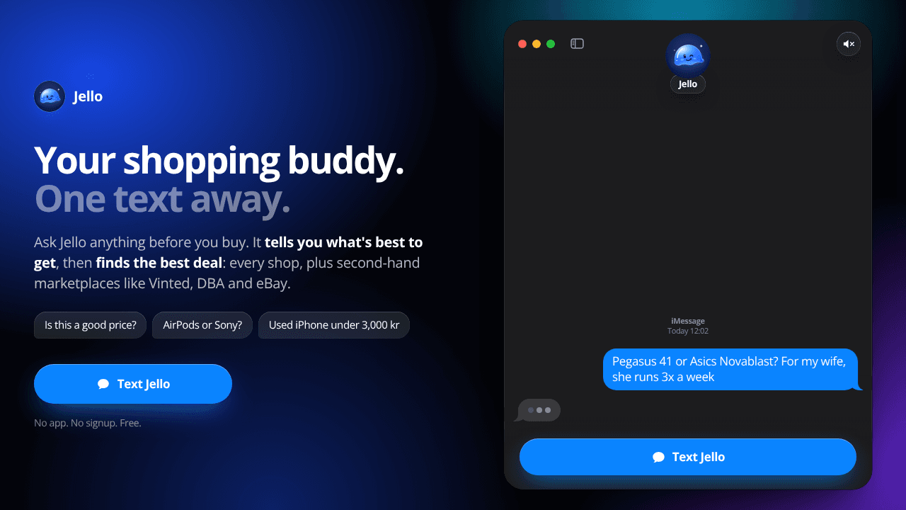 Jello website screenshot