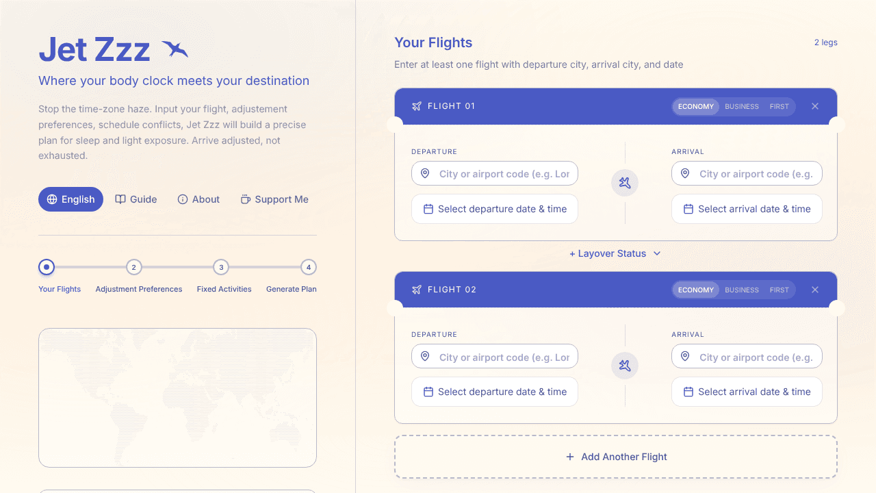 Jet Zzz website screenshot