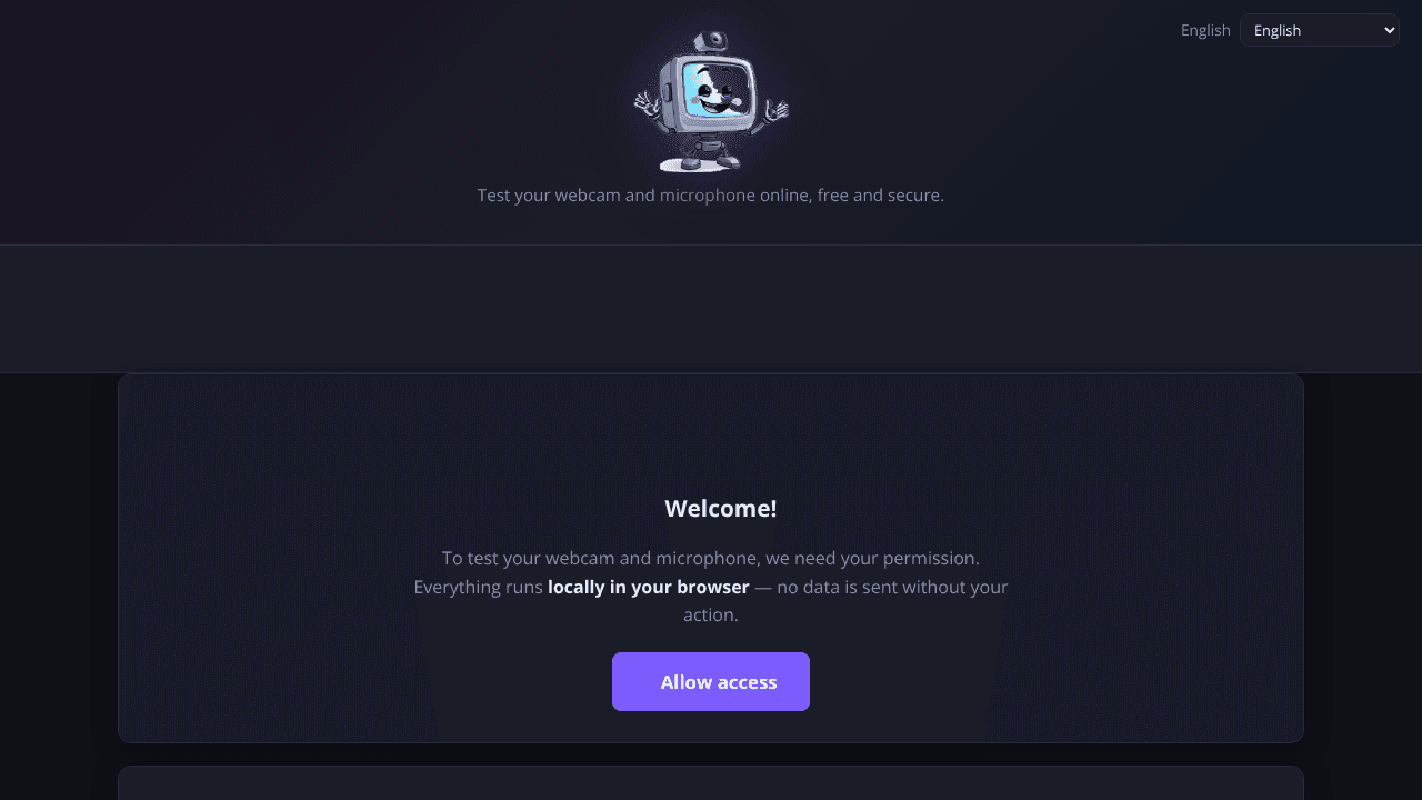 JeTesteMaWebcam website screenshot