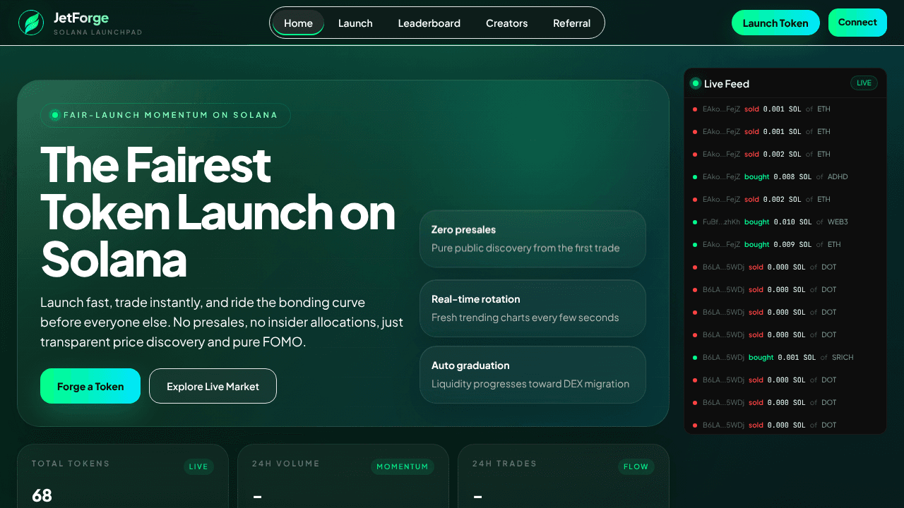 JetForge website screenshot
