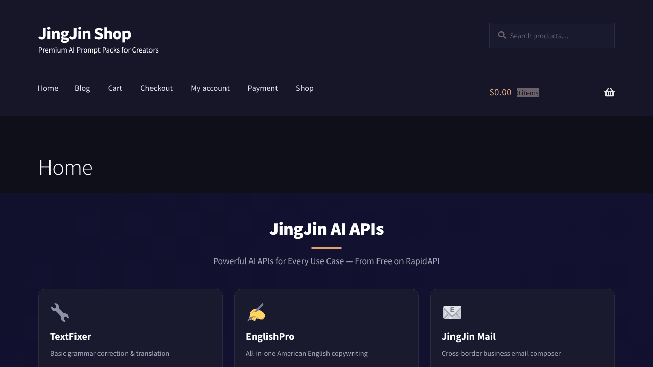 JingJin AI website screenshot