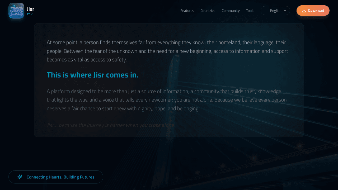 Jisr website screenshot
