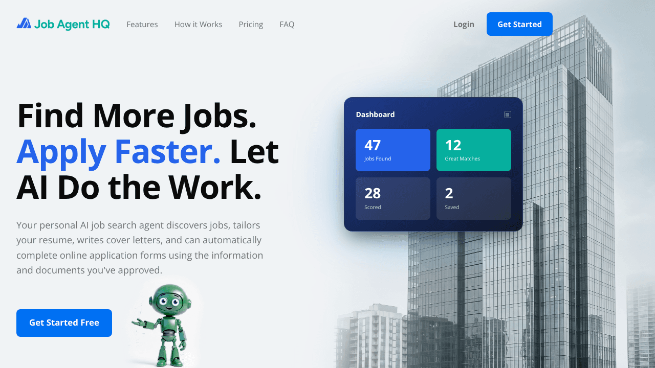 Job Agent HQ website screenshot