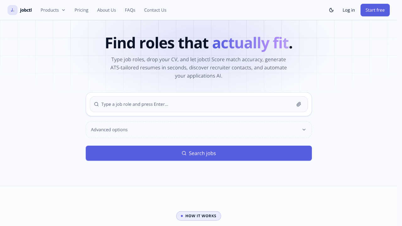 Jobctl website screenshot