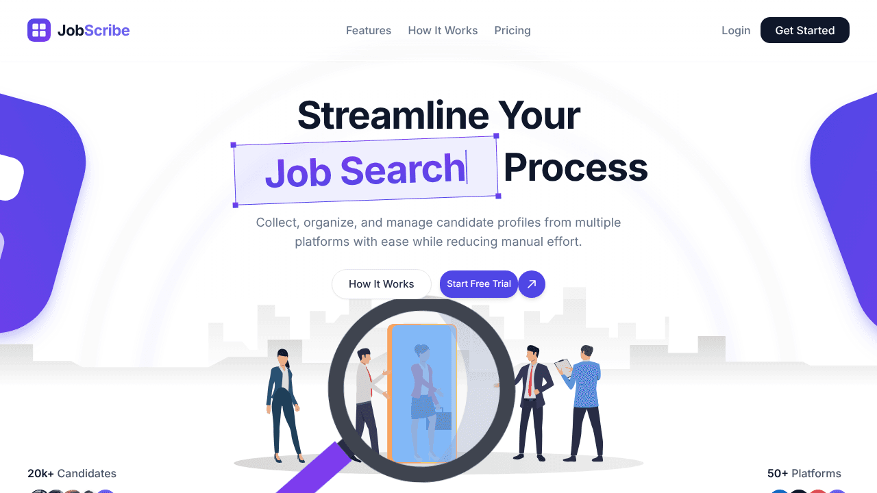 JobScribe website screenshot
