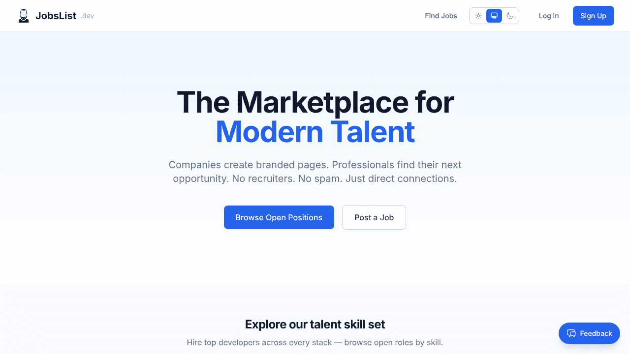 JobsList.dev website screenshot