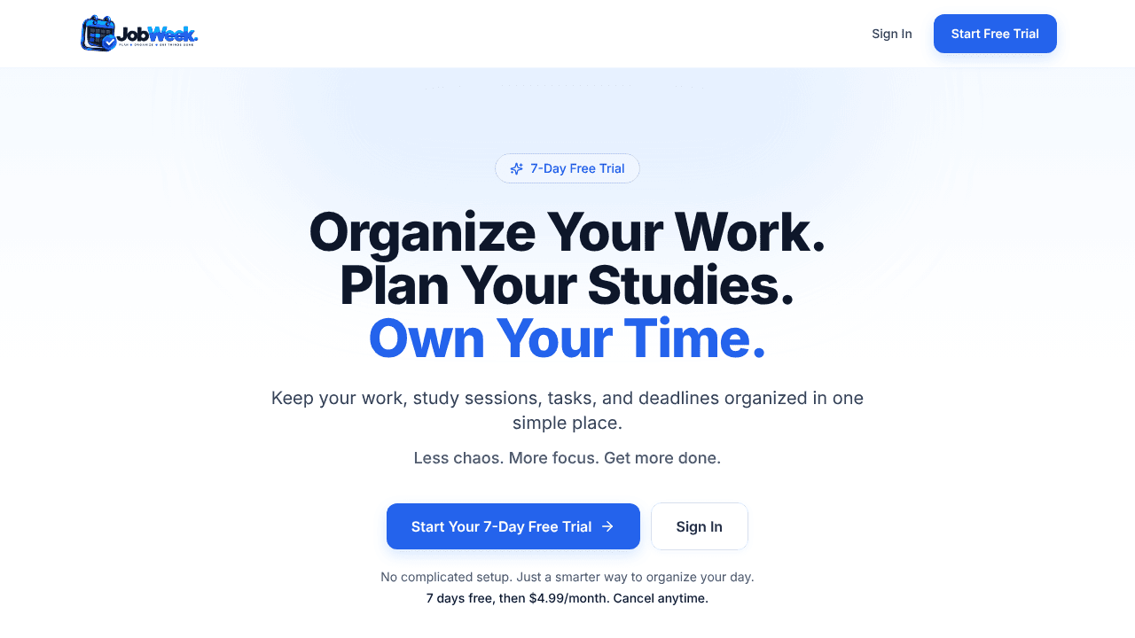 JobWeek website screenshot