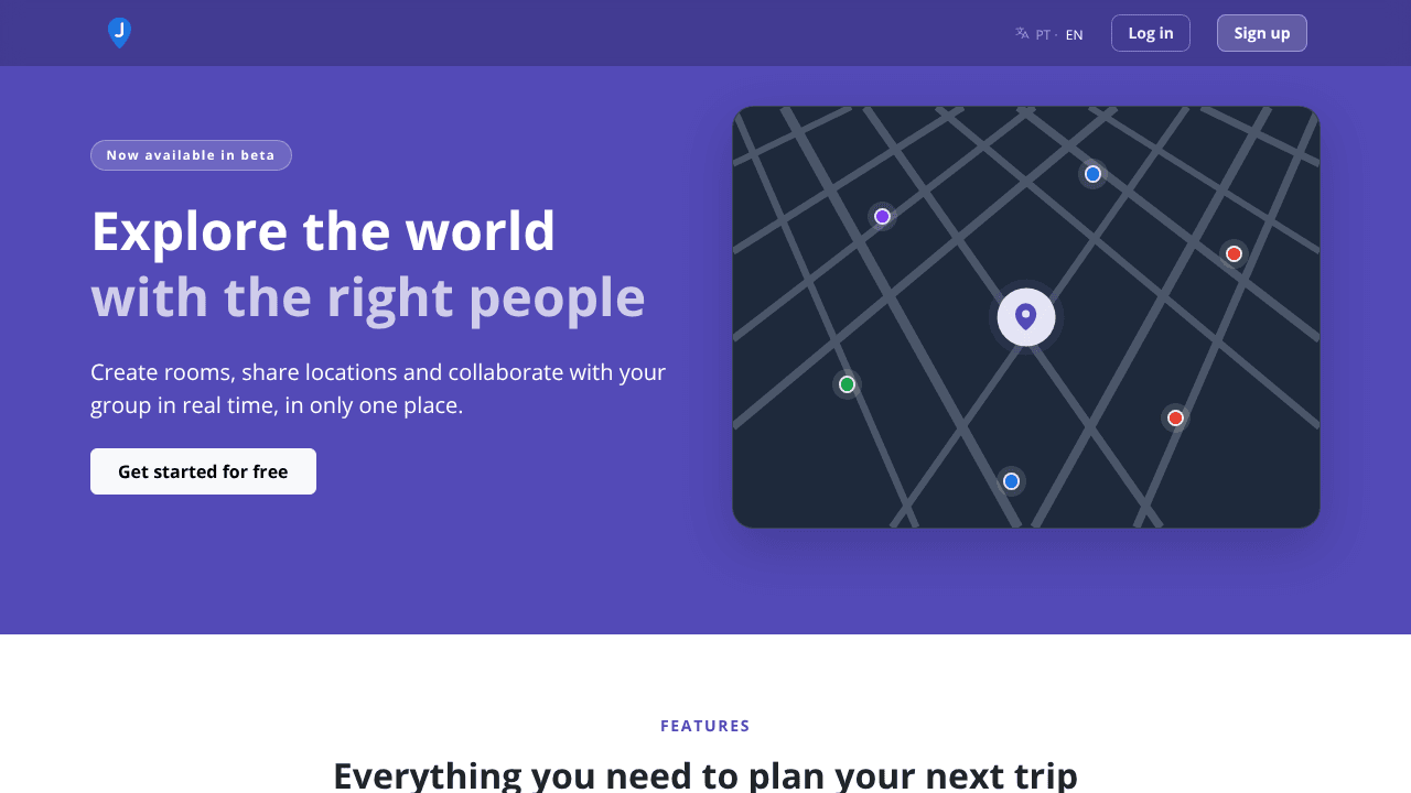 JourneyJam - Plan trips together website screenshot