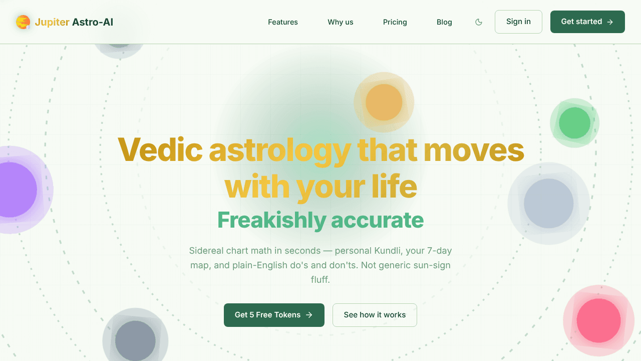 JupiterAstro-AI website screenshot