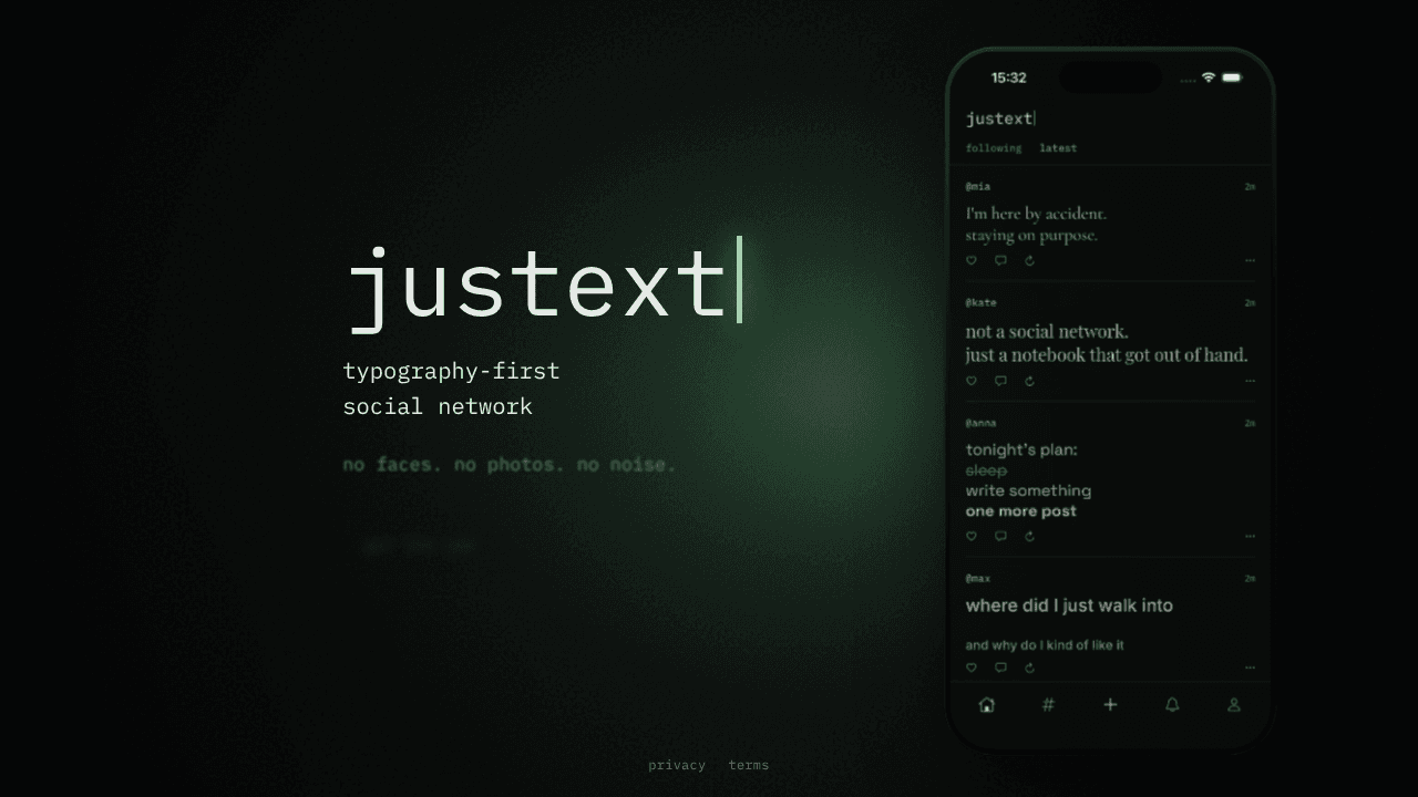 justext website screenshot