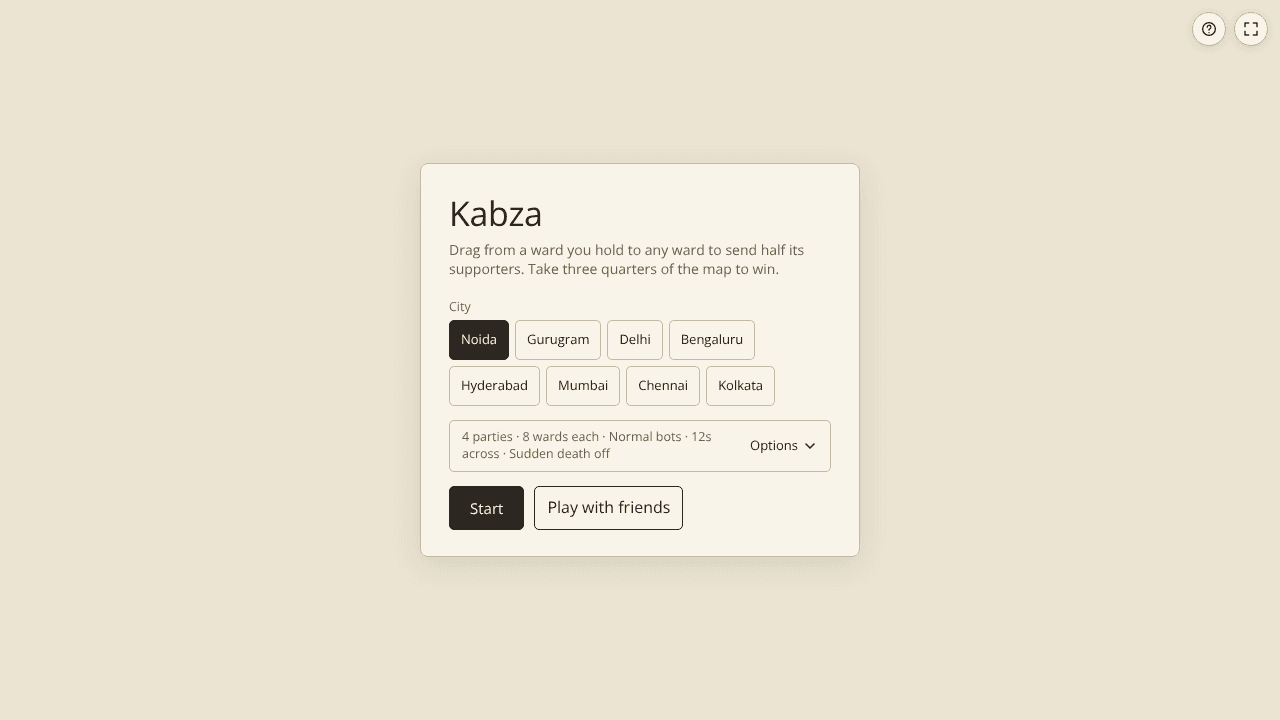 Kabza website screenshot