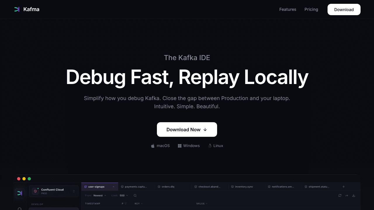 Kafma website screenshot