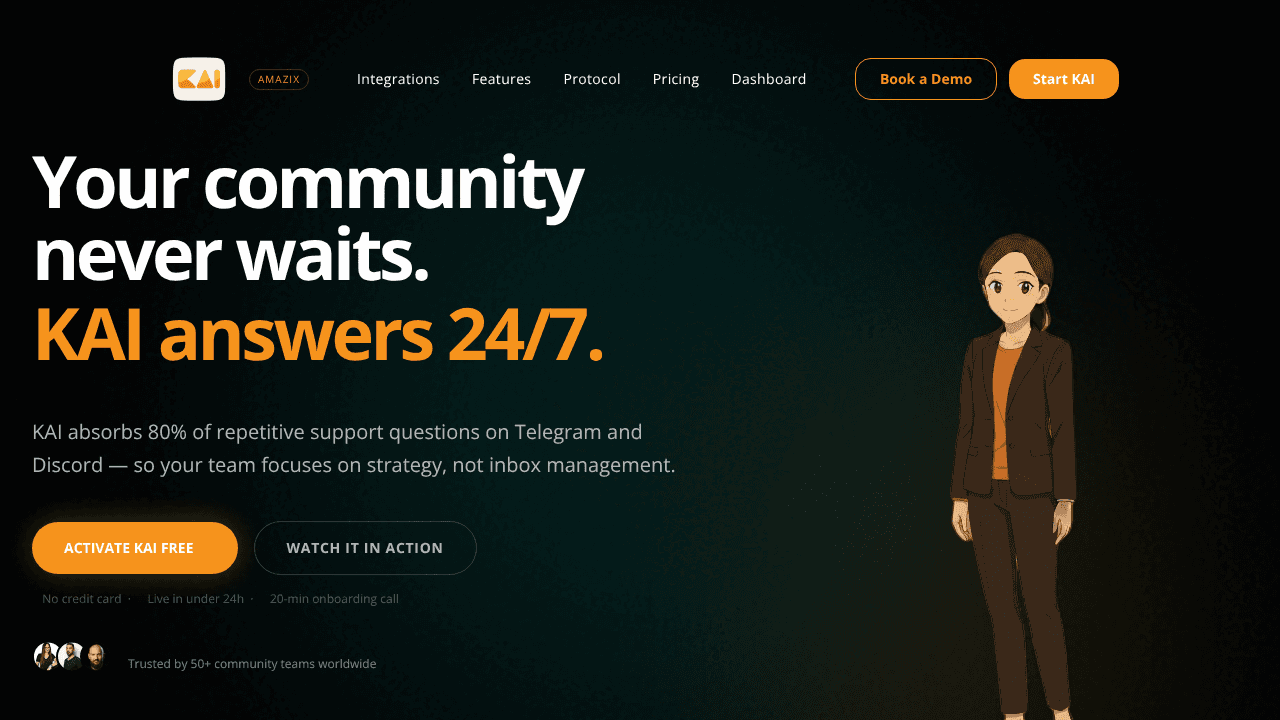 KAI - Community Manager website screenshot