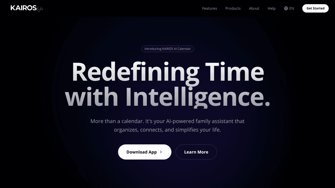KAIROS AI Calendar website screenshot