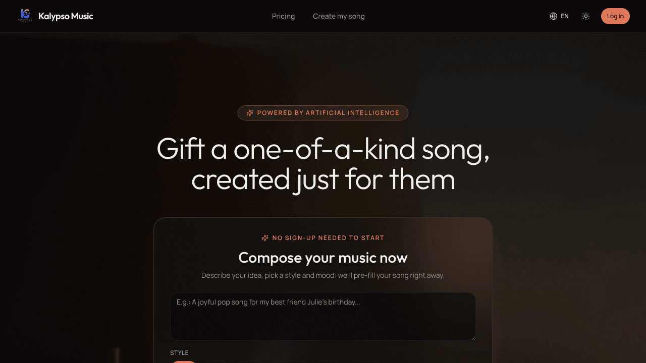 Kalypso Music website screenshot